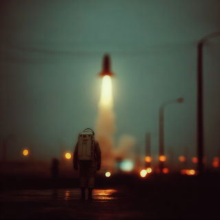 Headlight Sgraffito style, Midjourney V7: cinematic shot from sci-fi movie