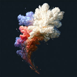Cloakshore Baroque style, Midjourney V7: abstract 3D render