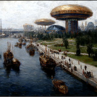 Cloakshore Baroque style, Midjourney V7: megacity with futuristic bioarchitecture