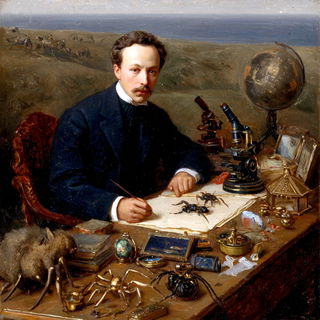 Cloakshore Baroque style, Midjourney V7: editorial illustration for popular scientific magazine cover