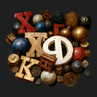 Cloakshore Baroque style, Midjourney V7: typographic composition with large letters