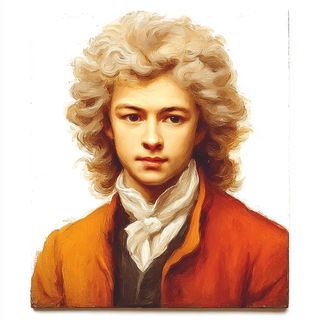 Pressed Sunfaces style, Midjourney V7: classical 18th-century oil painting
