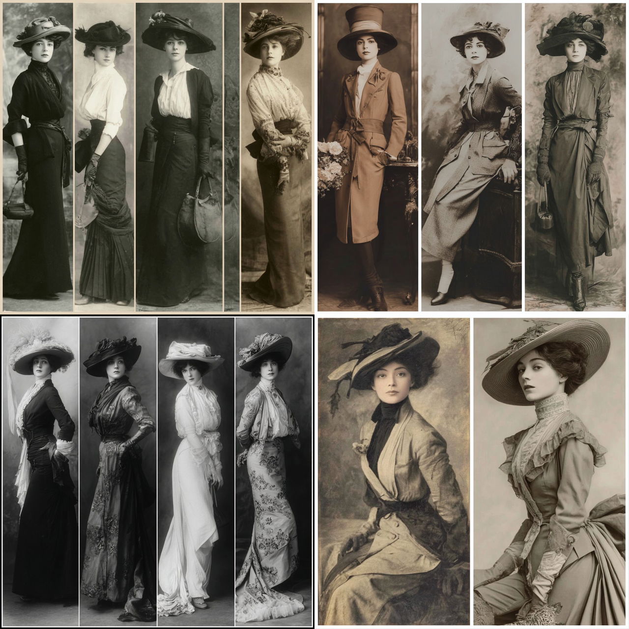 1910s fashion style, Midjourney V7, render 1 of 4