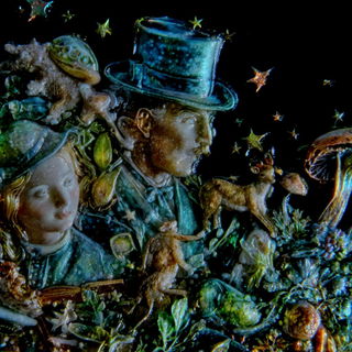 Hydrofacet style, Midjourney V7: retro fairy-tale illustration