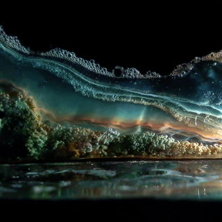 Hydrofacet style, Midjourney V7: realistic landscape photograph of quiet dawn