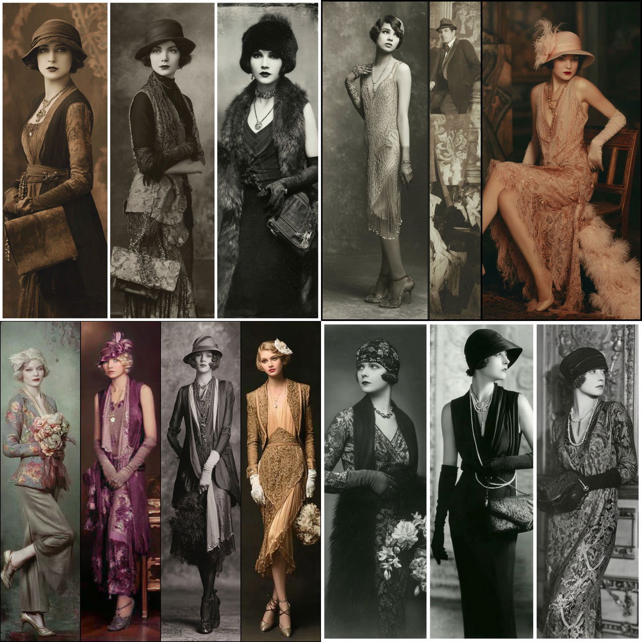 1920s fashion style, Midjourney V7, render 1 of 4