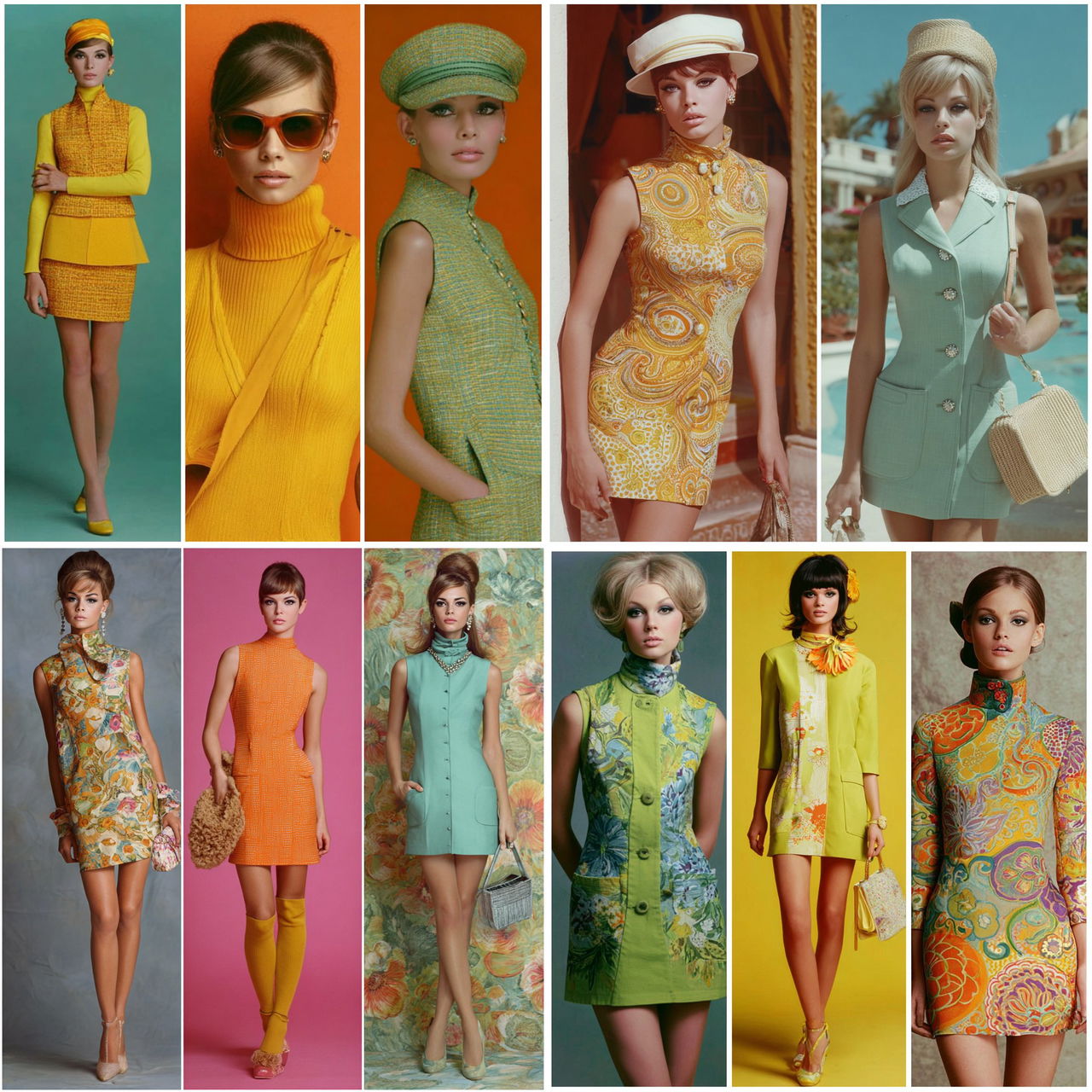 1960s fashion style, Midjourney V7, render 1 of 4