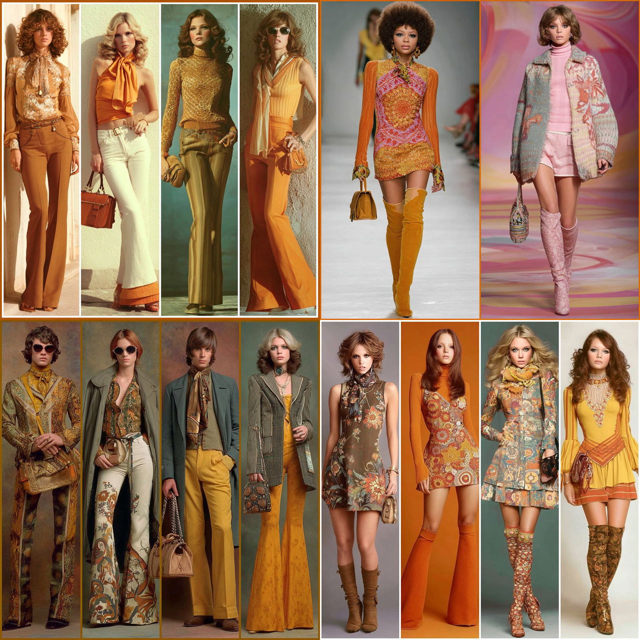 1970s fashion style, Midjourney V7, render 1 of 4