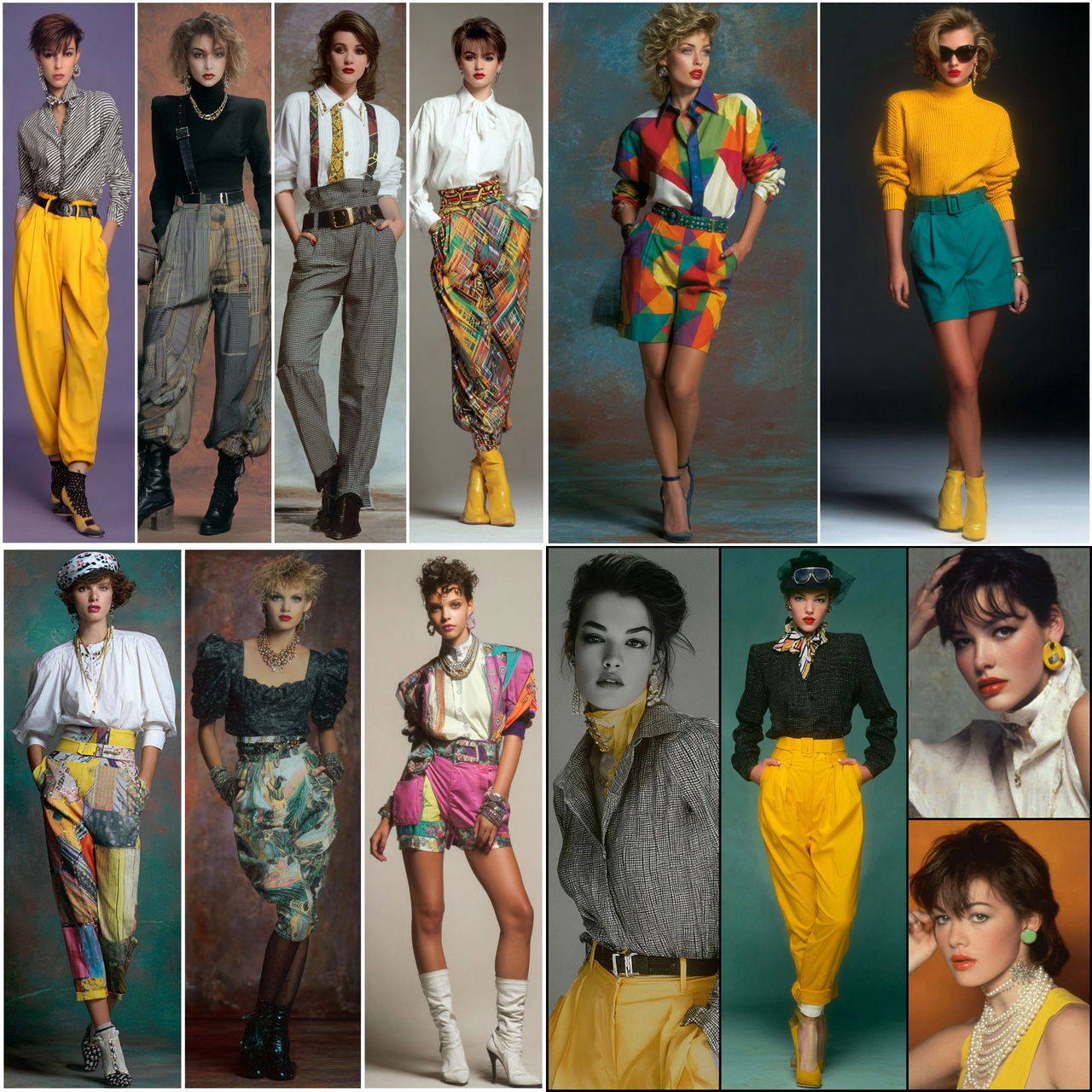 1980s fashion style, Midjourney V7, render 1 of 4