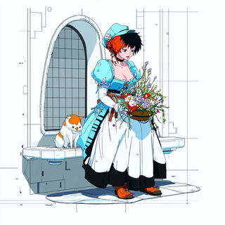 Oculus Imposition style, Midjourney V7: retro fairy-tale illustration