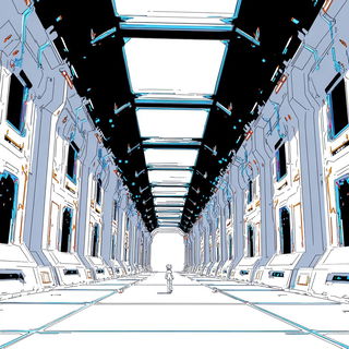 Oculus Imposition style, Midjourney V7: cinematic shot from sci-fi movie