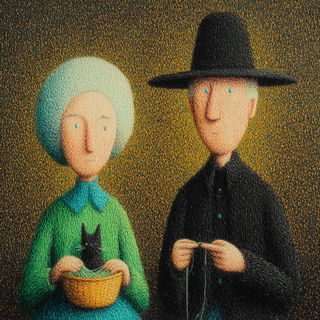 Tegumentale style, Midjourney V7: traditional folk art