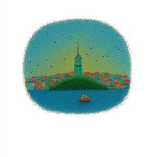 Tegumentale style, Midjourney V7: bold minimalist logo design for Istanbul city municipal services