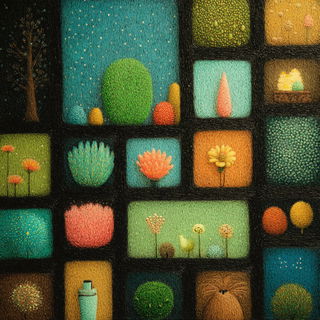 Tegumentale style, Midjourney V7: creative pattern composition