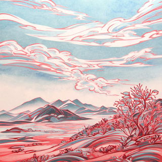 Pectoral Plume Canticle style, Midjourney V7: realistic landscape photograph of quiet dawn