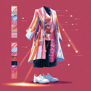 Neon Cryosphere style, Midjourney V7: haute-couture fashion outfit