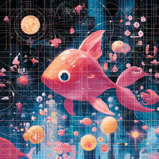 Neon Cryosphere style, Midjourney V7: editorial illustration for popular scientific magazine cover