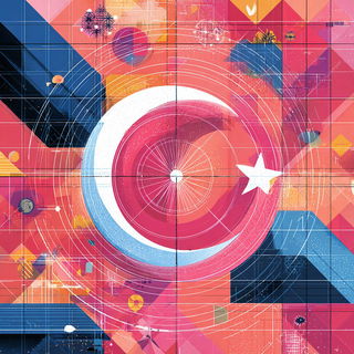 Neon Cryosphere style, Midjourney V7: bold minimalist logo design for Istanbul city municipal services