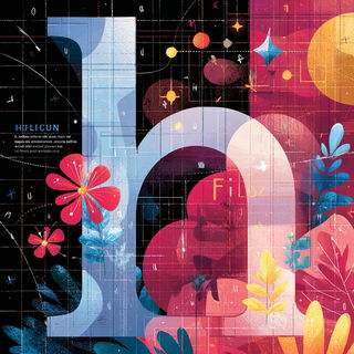 Neon Cryosphere style, Midjourney V7: typographic composition with large letters