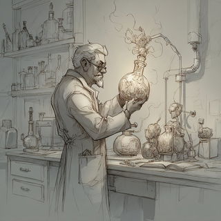 Sepiembroideria style, Midjourney V7: editorial illustration for popular scientific magazine cover
