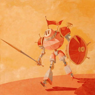 Rustlit Storybook Painting style, Midjourney V7: concept art character design of retropunk steam knight