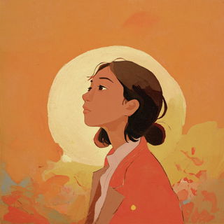 Rustlit Storybook Painting style, Midjourney V7: photographic portrait of female protagonist