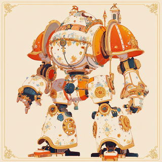 Calligrafleur style, Midjourney V7: concept art character design of retropunk steam knight