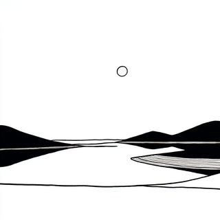 Tealwinter Cartography style, Midjourney V7: realistic landscape photograph of quiet dawn