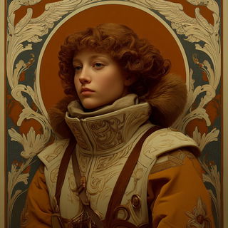 Archstep style, Midjourney V7: photographic portrait of female protagonist