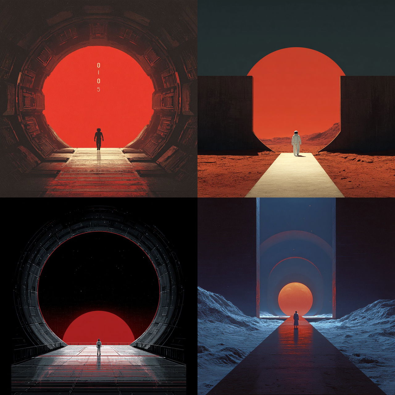 2001: A Space Odyssey style, Midjourney V7, render 1 of 4