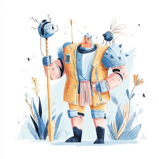 Peachsmoke style, Midjourney V7: concept art character design of retropunk steam knight