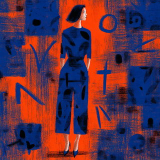 Stencil Thicket style, Midjourney V7: haute-couture fashion outfit
