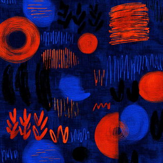 Stencil Thicket style, Midjourney V7: creative pattern composition