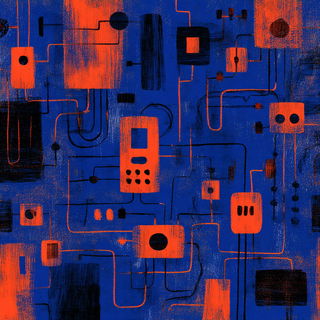 Stencil Thicket style, Midjourney V7: technical infrastructure blueprint schematics