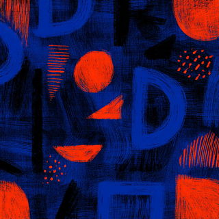 Stencil Thicket style, Midjourney V7: typographic composition with large letters