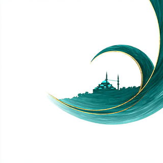 Marblereef style, Midjourney V7: bold minimalist logo design for Istanbul city municipal services