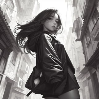Cliffwash Dye Rite style, Midjourney V7: black-and-white manga comic strip