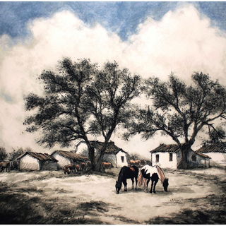 Cliffwash Dye Rite style, Midjourney V7: classical 18th-century oil painting