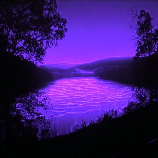 Sulphite Bloom style, Midjourney V7: realistic landscape photograph of quiet dawn