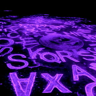 Sulphite Bloom style, Midjourney V7: typographic composition with large letters