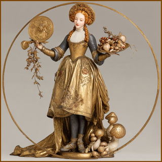 Tessera Crown style, Midjourney V7: retro fairy-tale illustration