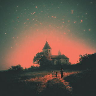 Fogmasonry style, Midjourney V7: retro fairy-tale illustration