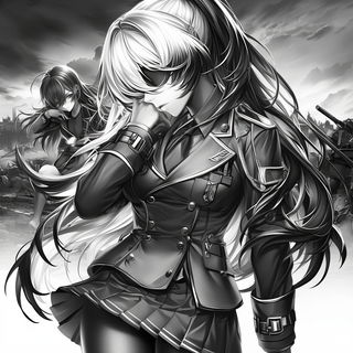 Vermarch style, Midjourney V7: black-and-white manga comic strip