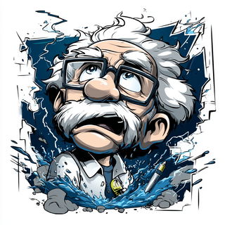 Inkshock Urbanism style, Midjourney V7: editorial illustration for popular scientific magazine cover