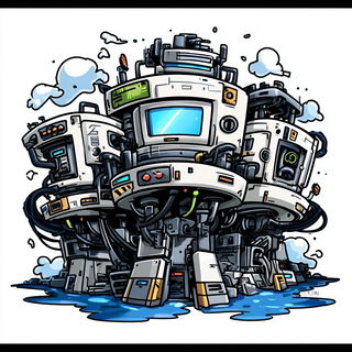 Inkshock Urbanism style, Midjourney V7: technical infrastructure blueprint schematics