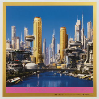 Cryogild Advertising style, Midjourney V7: megacity with futuristic bioarchitecture