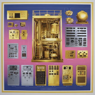 Cryogild Advertising style, Midjourney V7: technical infrastructure blueprint schematics