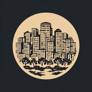 Sunwheel Midway style, Midjourney V7: bold minimalist logo design for Istanbul city municipal services