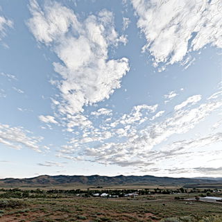 Contourforge style, Midjourney V7: realistic landscape photograph of quiet dawn