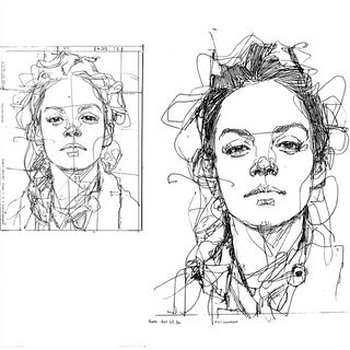 Contourforge style, Midjourney V7: photographic portrait of female protagonist